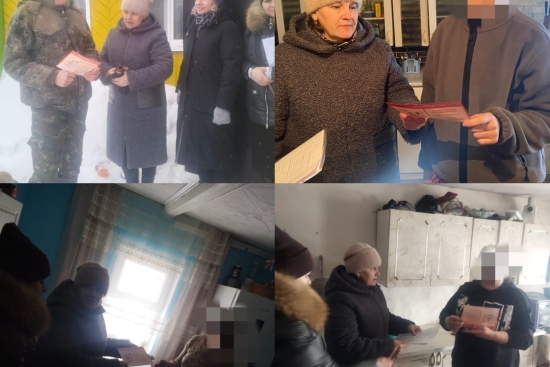 Мектеп оқушыларының ата-аналарымен (заңды өкілдерімен) жүргізілетін профилактикалық жұмыс аясында әкімдік пен сынып жетекшілері өрт қауіпсіздігі шараларын сақтау мен түсіндіру және жылыту аспаптарын қауіпсіз пайдалану мақсатында отбасыларға барып қайтты, 